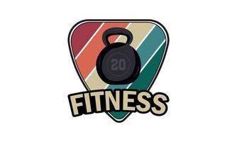 fitness club logo stile maglietta design vettore