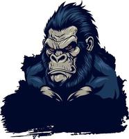 gorilla illustrazione - logo vettore