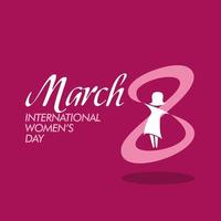 internazionale Da donna giorno. vettore illustrazione. diverso donne in piedi insieme. isolato vettore