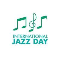internazionale jazz giorno vettore illustrazione. musica icona. jazz giorno etichetta e manifesto design modello