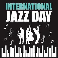 internazionale jazz giorno logo vettore modello