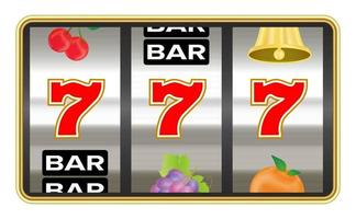 numero triplo sette sul vettore di slot machine