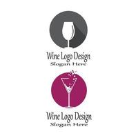 vino logo modello simbolo vettore natura