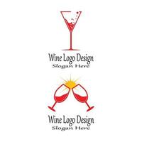 vino logo modello simbolo vettore natura