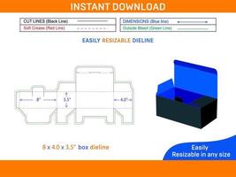 monouso viso maschera scatola confezione Dieline modello e 3d scatola design scatola Dieline e 3d scatola vettore