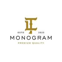elegante lt lettera monogramma logo per lusso prodotti e Servizi vettore