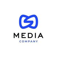 elegante lettera S media giocare logo per musica e video streaming Marche vettore