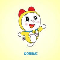 personaggio nel Doraemon cartone animato vettore