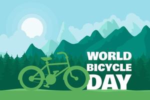 illustrazione della giornata mondiale della bicicletta vettore