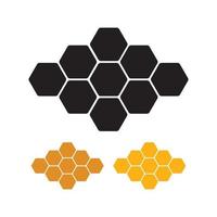 esagono icona. miele pettine. esagonale alveare per api. logo per miele produzione. vettore miele icona isolato.