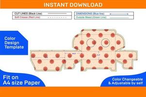 cioccolato regalo scatola confezione Dieline modello e 3d rendere file colore design modello vettore