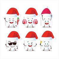 Santa Claus emoticon con disegno libro cartone animato personaggio vettore