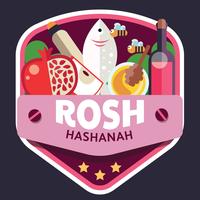 Disegno vettoriale di Rosh Hashanah Badge