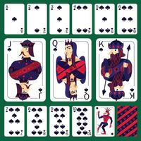 poker carte da gioco vanga vestito set illustrazione vettoriale