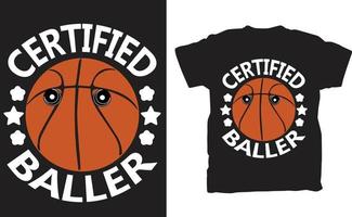 certificato baller carino kawaii pallacanestro vettore