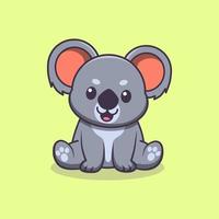 carino koala scarabocchio illustrazione, koala cartone animato schema vettore