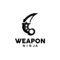 arma logo, tradizionale arma karambit vettore, ninja combattente attrezzo semplice disegno, simbolo icona, illustrazione vettore