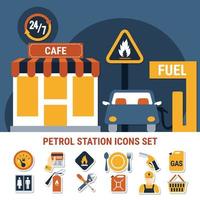 icona della pompa del carburante imposta illustrazione vettoriale