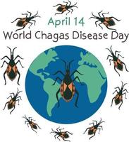mondo chagas malattia giorno vettore