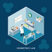 laboratorio isometrico vettore