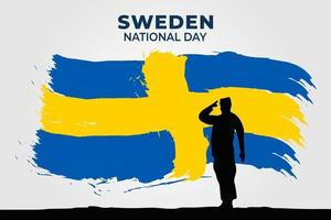 illustrazione vettoriale della giornata nazionale della Svezia