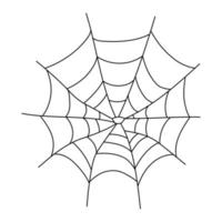 pauroso ragno ragnatela isolato. spaventoso Halloween decorazione. schema ragnatela illustrazione vettore