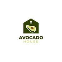 vettore Casa avocado logo design concetto illustrazione idea