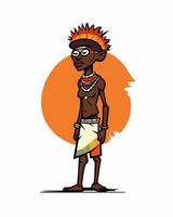 tribale africano uomo vettore