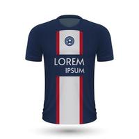 realistico calcio camicia psg vettore