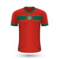 realistico calcio camicia di Marocco vettore