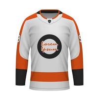 realistico ghiaccio hockey lontano maglia Filadelfia, camicia modello vettore