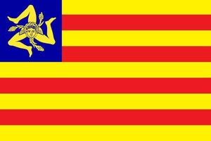 semplice bandiera di siciliano indipendenza vettore