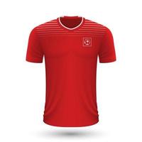 realistico calcio camicia di Svizzera vettore