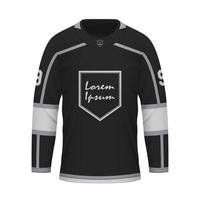 realistico ghiaccio hockey camicia di los angeles, maglia modello vettore