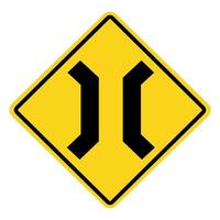 avvertimento strada segni - stretto ponte avanti vettore
