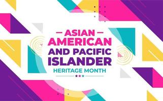 asiatico americano e Pacifico isolano eredità mese sfondo o bandiera design modello celebrare nel Maggio. vettore