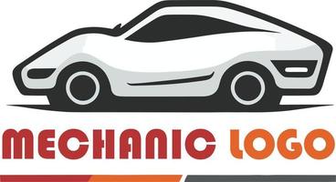 illustrazione di un' gli sport auto con il parole auto club su un' bianca sfondo. auto meccanico logo. vettore