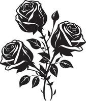 Rose tatuaggio. nero Rose vettore design.