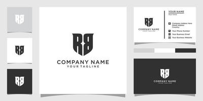 concetto di design del logo della lettera iniziale rb o br. vettore