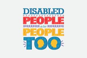 le persone disabili del mondo proteggono il segno del manifesto del manifesto vettore