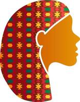 icona di profilo sagoma viso donna indiana isolata vettore