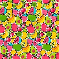 frutti tropicali, bacche vector seamless pattern