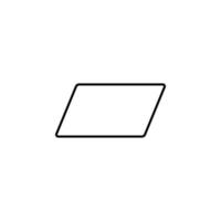 parallelogrammo vettore icona