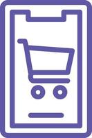 mobile shopping vettore icona design