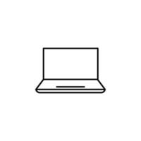 un' il computer portatile schema vettore icona