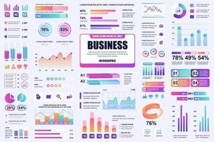 raggruppare elementi infographic di affari e finanza vettore