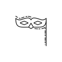 maschera crepuscolo stile vettore icona