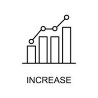 aumentare grafico vettore icona
