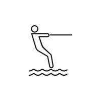 acqua sciare schema vettore icona