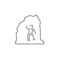 preistorico grotta pittura vettore icona